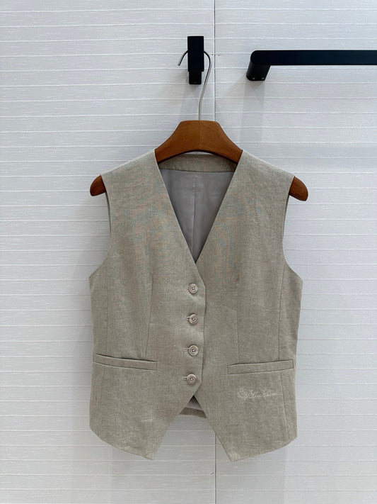 Lo 25ss linen vest