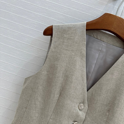 Lo 25ss linen vest