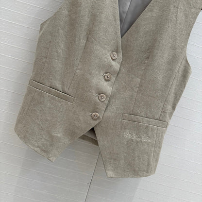 Lo 25ss linen vest