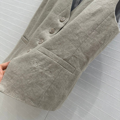 Lo 25ss linen vest