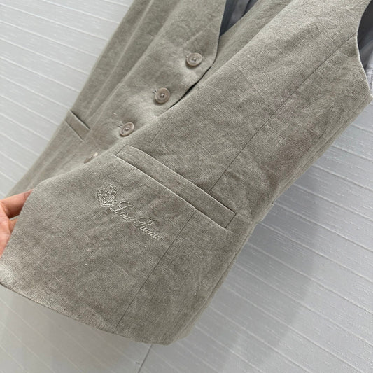 Lo 25ss linen vest