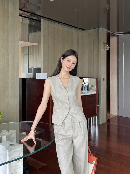 Lo 25ss linen vest