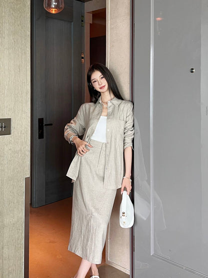 Lo 25ss linen skirt