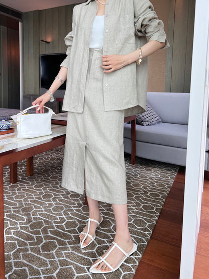 Lo 25ss linen skirt