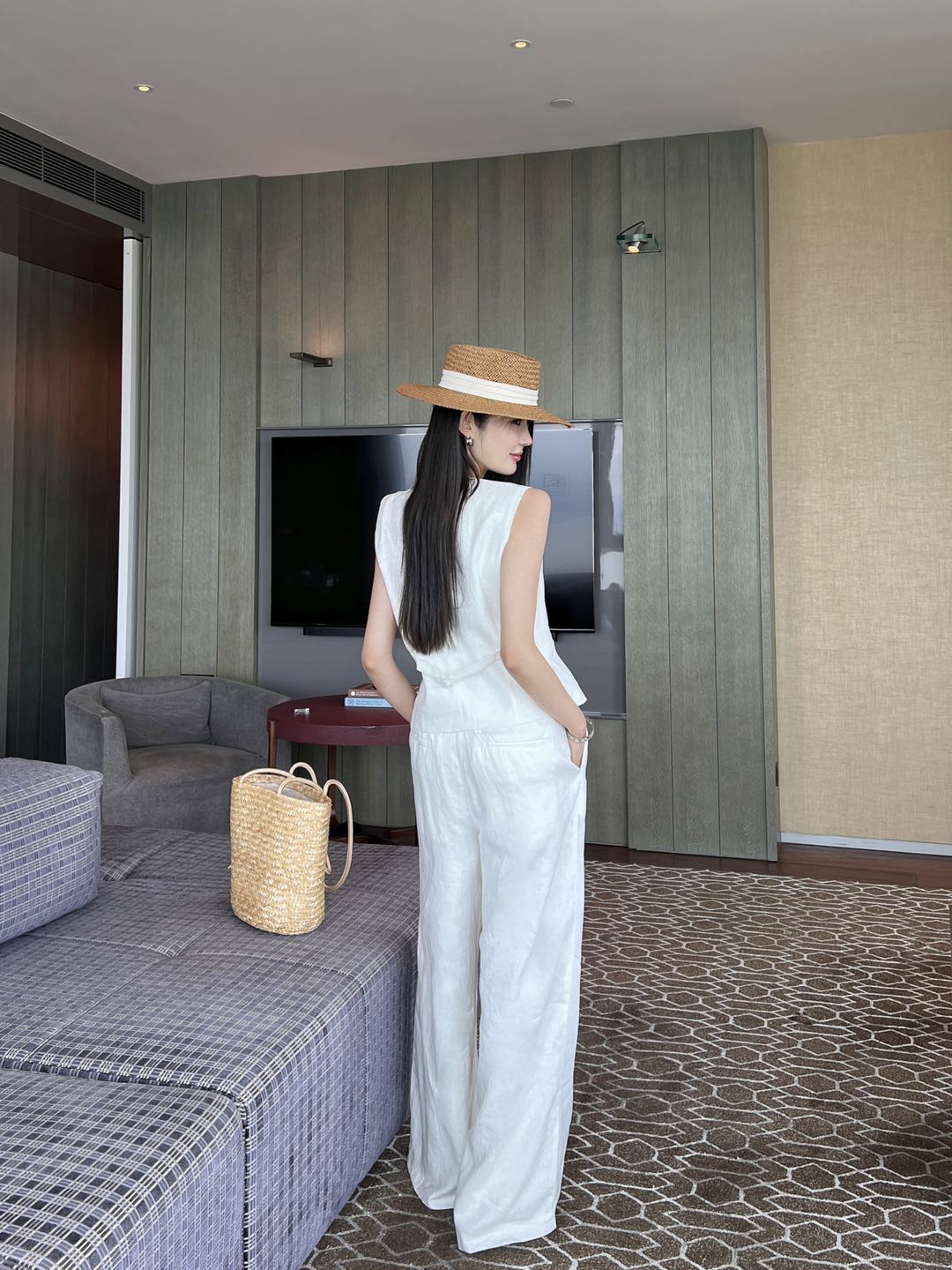 Lo 25ss linen wide leg pants