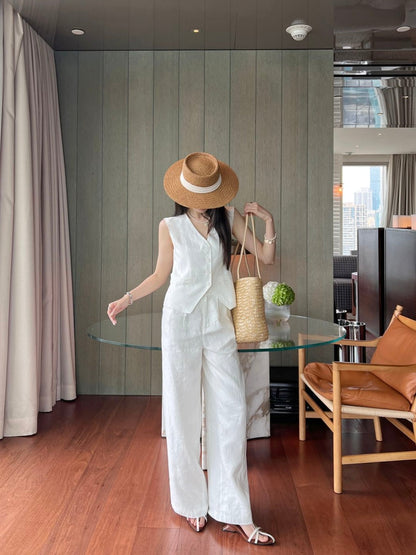 Lo 25ss linen wide leg pants