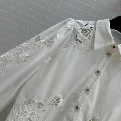 Do 25ss hollow shirt dress