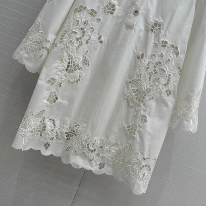 Do 25ss hollow shirt dress