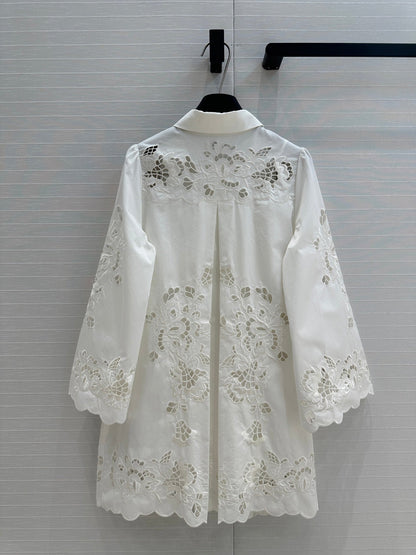 Do 25ss hollow shirt dress