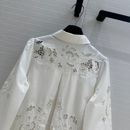 Do 25ss hollow shirt dress