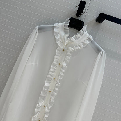 Do 25ss silk buttons shirt