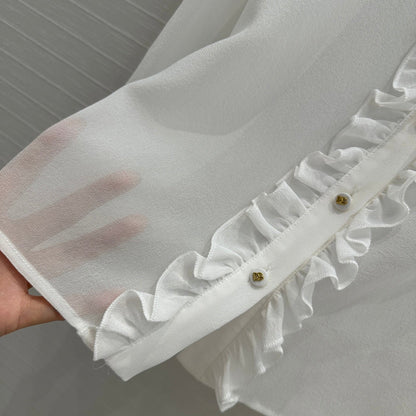 Do 25ss silk buttons shirt