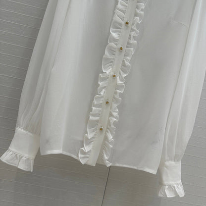 Do 25ss silk buttons shirt