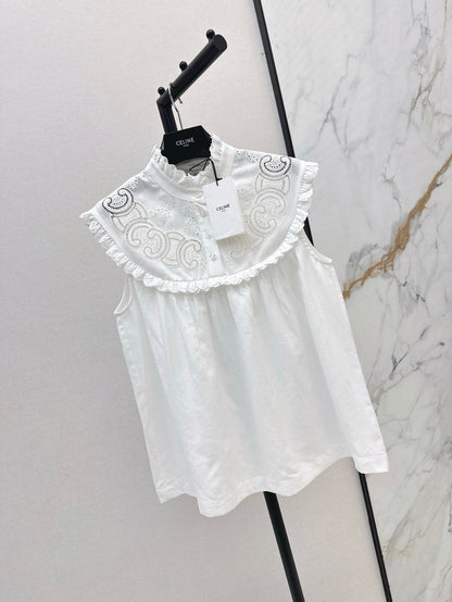 Ce 25ss hollow sleeveless shirt
