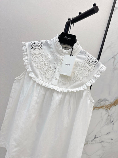 Ce 25ss hollow sleeveless shirt
