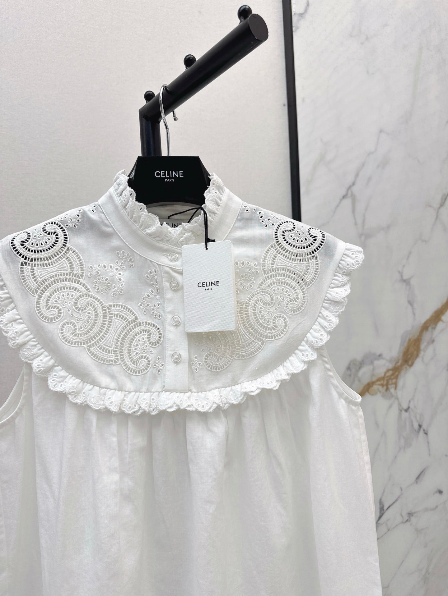 Ce 25ss hollow sleeveless shirt