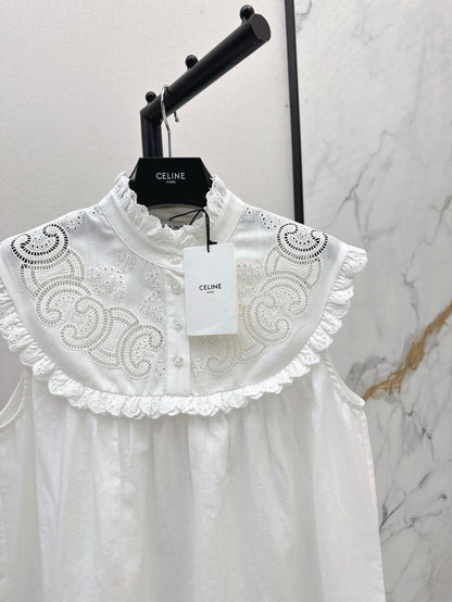 Ce 25ss hollow sleeveless shirt