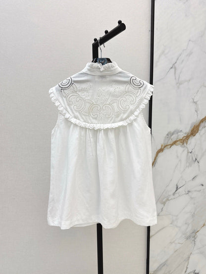 Ce 25ss hollow sleeveless shirt