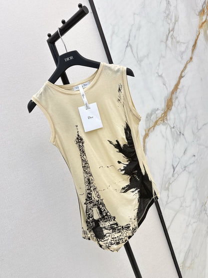 D 25ss printed sleeveless