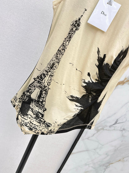 D 25ss printed sleeveless