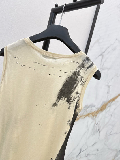 D 25ss printed sleeveless