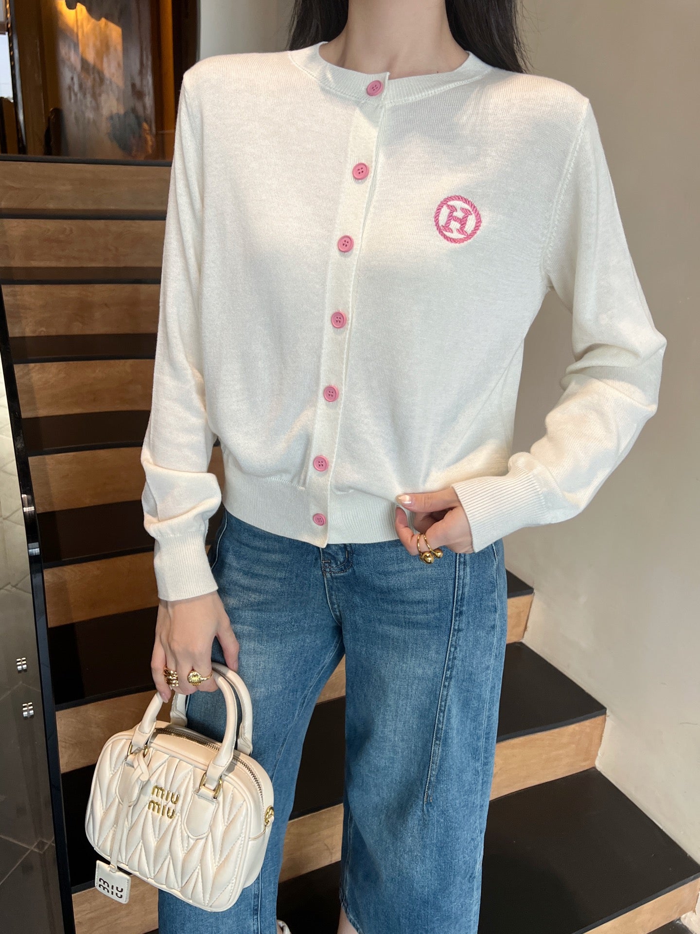 H 25ss knitted cardigan