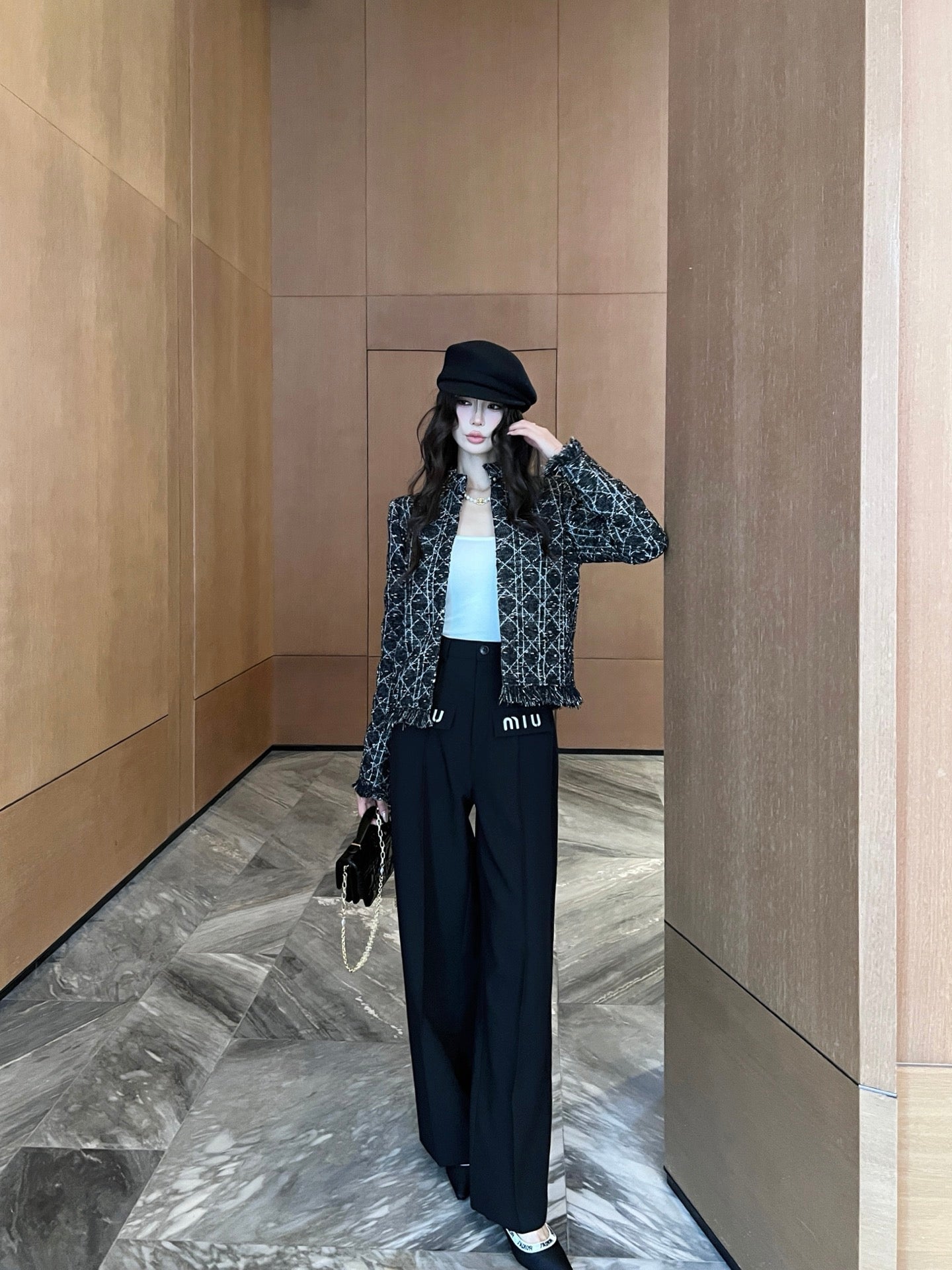 Mi 25ss embroidered pants