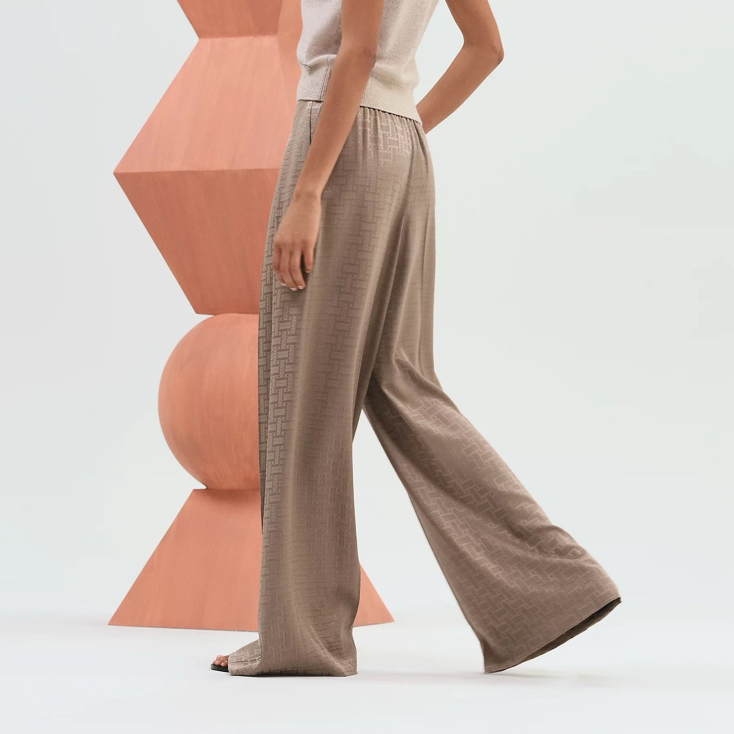 H 25ss wide leg pants