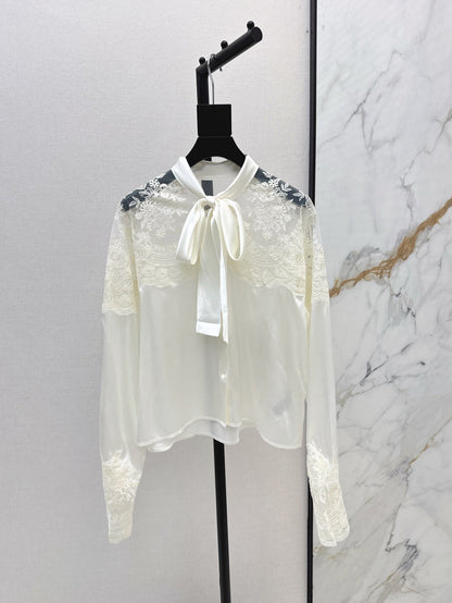 ER 25SS lace Silk shirt