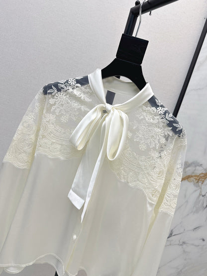 ER 25SS lace Silk shirt