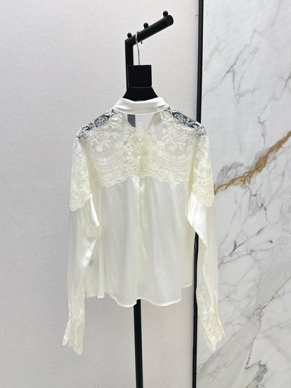 ER 25SS lace Silk shirt
