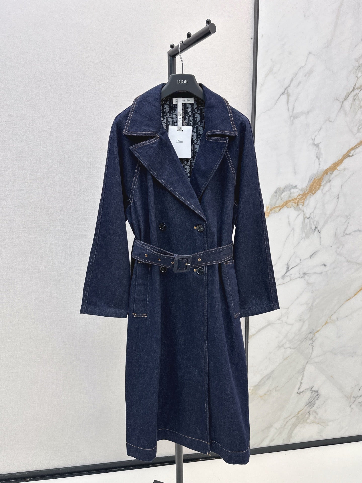 D 25ss denim trench coat