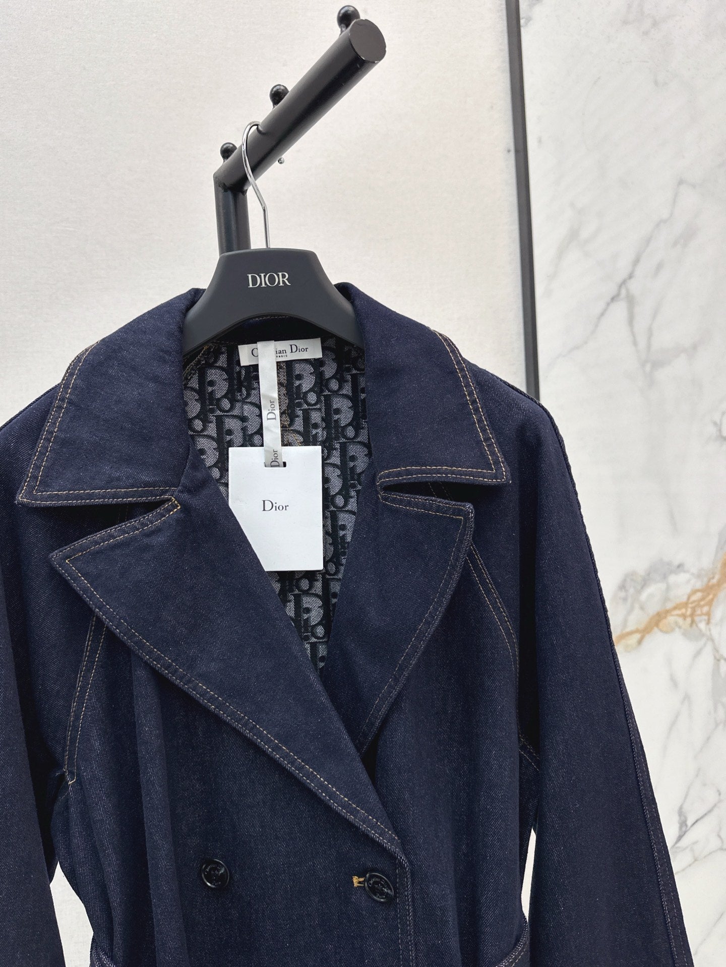 D 25ss denim trench coat