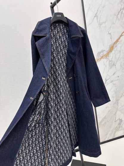 D 25ss denim trench coat