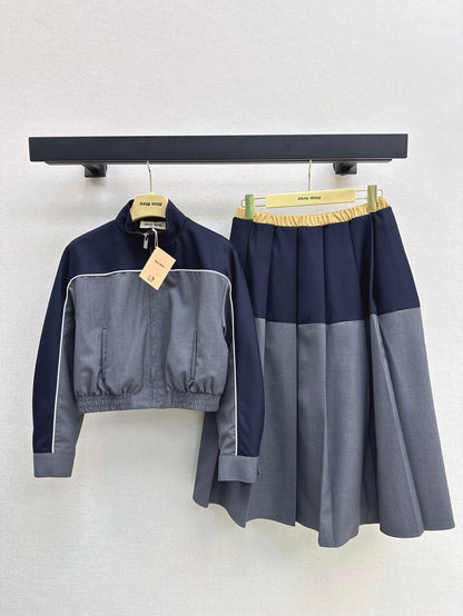 M 25ss crop jacket skirt suit