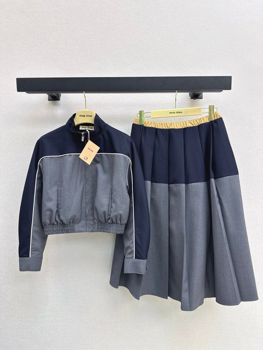 M 25ss crop jacket skirt suit
