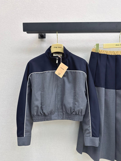 M 25ss crop jacket skirt suit
