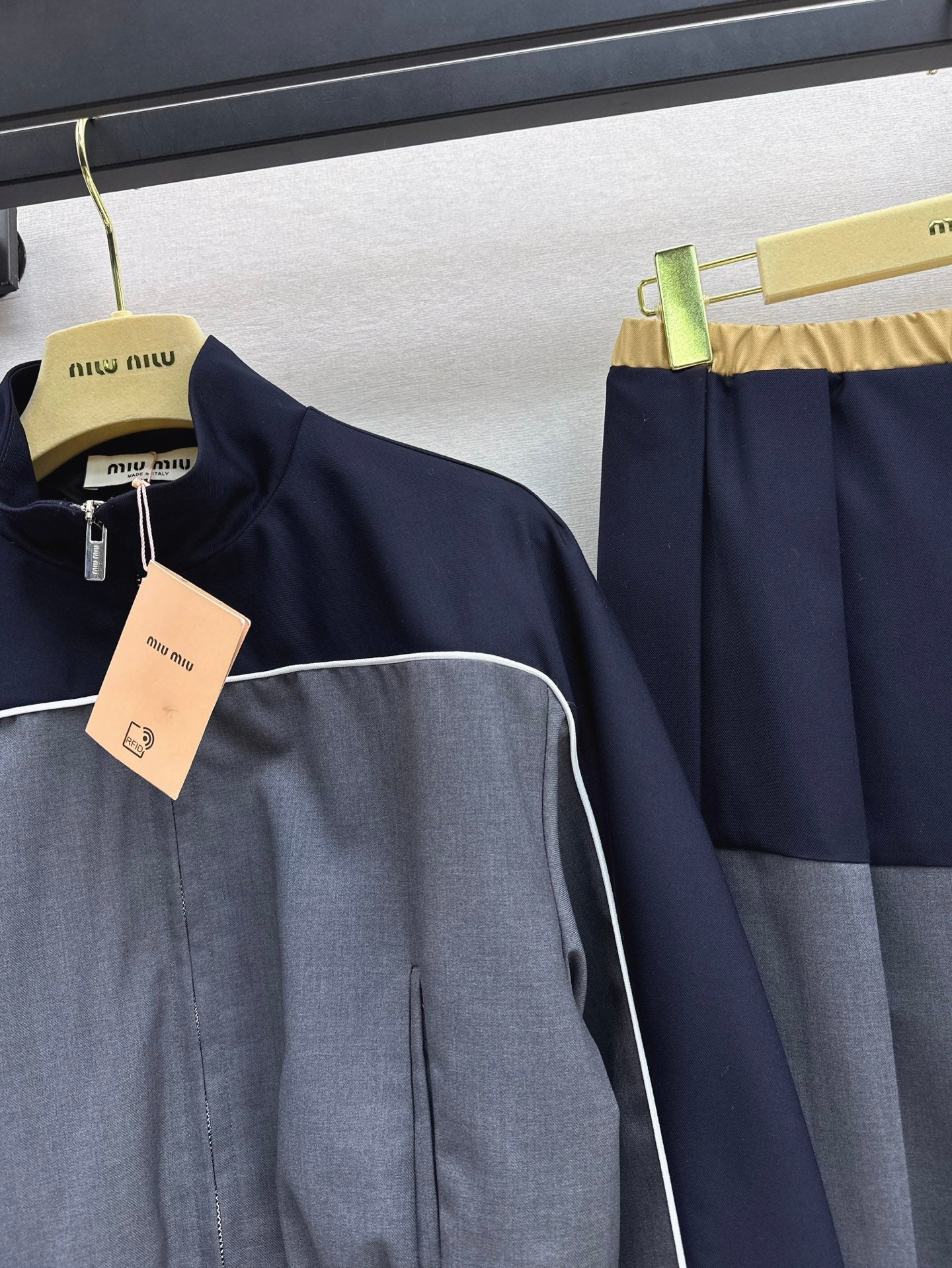 M 25ss crop jacket skirt suit