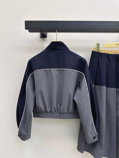 M 25ss crop jacket skirt suit