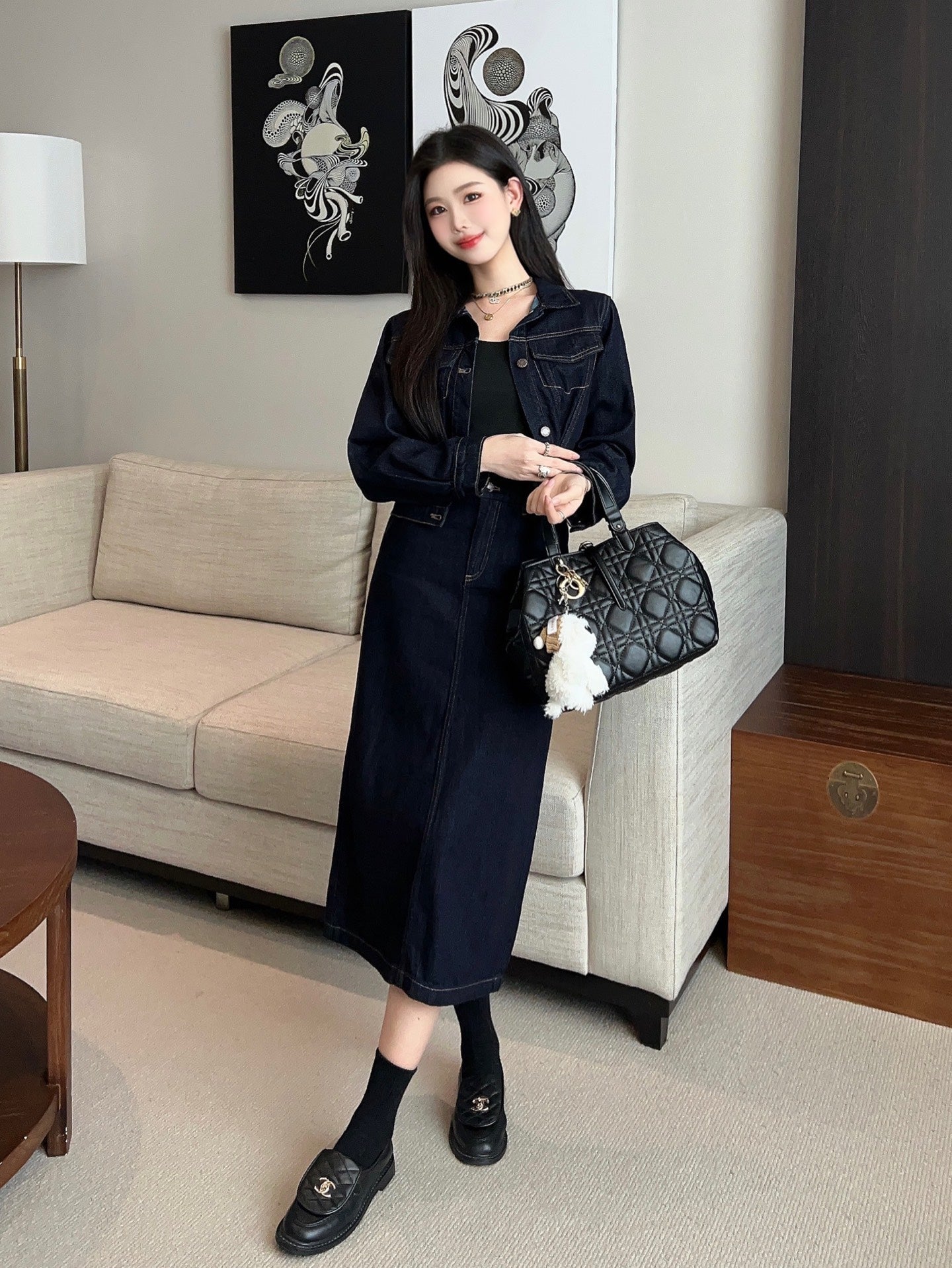 P 25ss denim suit