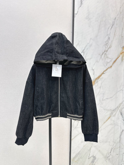 D 25ss hooded denim jacket