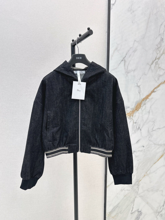 D 25ss hooded denim jacket