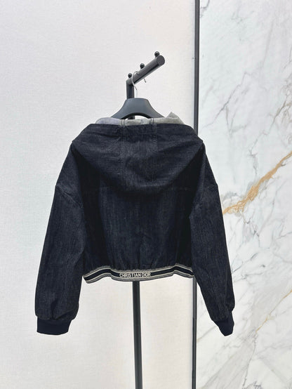 D 25ss hooded denim jacket
