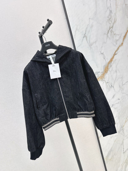 D 25ss hooded denim jacket