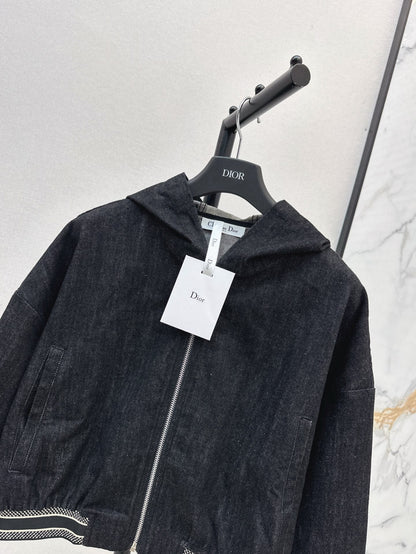 D 25ss hooded denim jacket