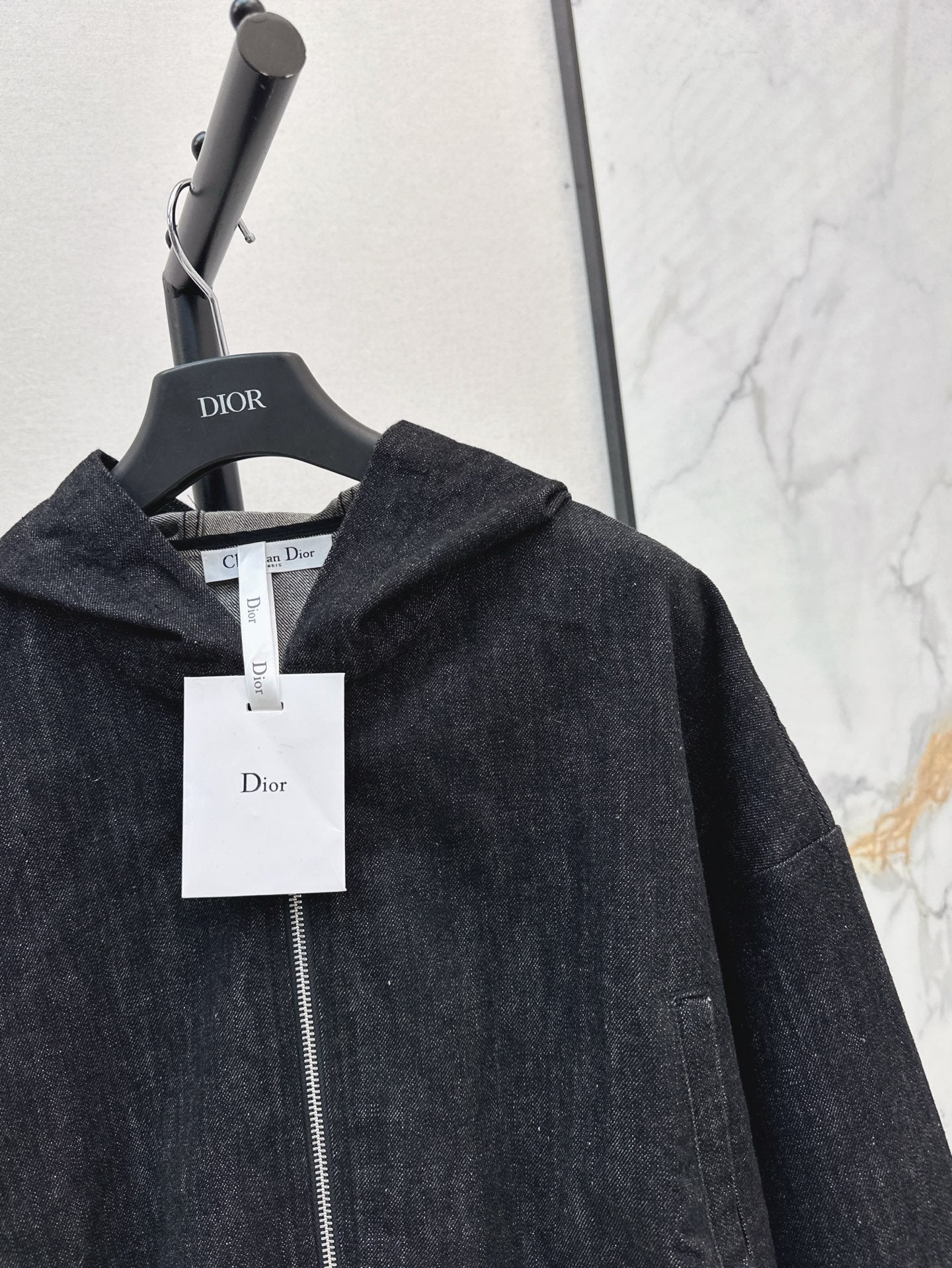 D 25ss hooded denim jacket
