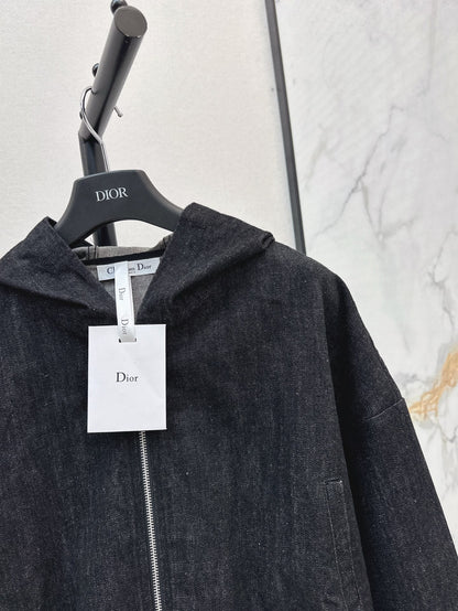D 25ss hooded denim jacket