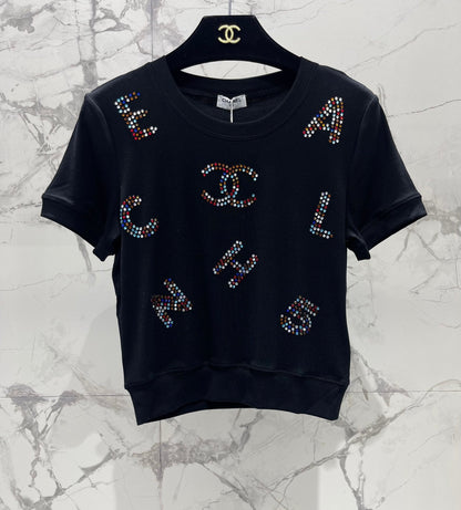 ch 25ss rhinestone t-shirt