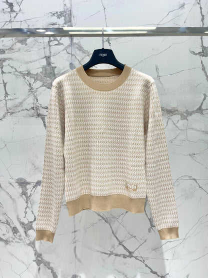 Fe 25ss jacquard knitted sweater