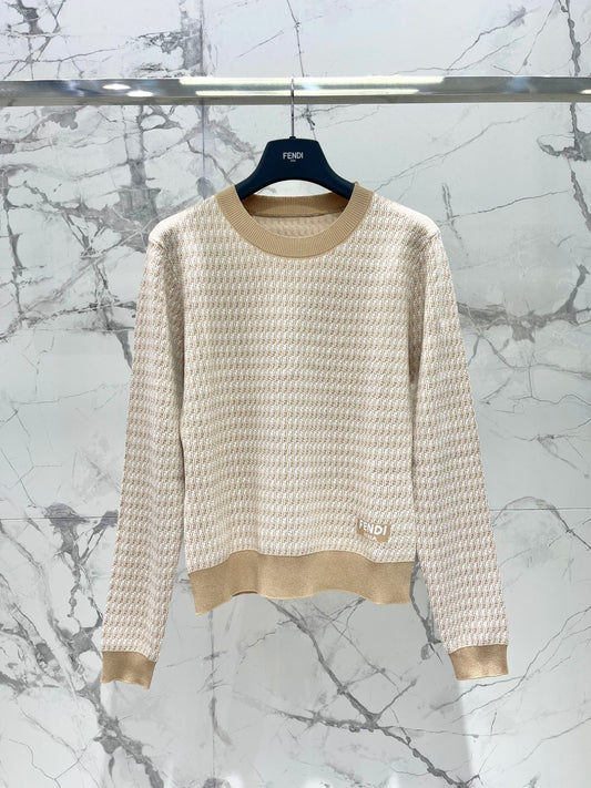 Fe 25ss jacquard knitted sweater